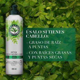 Crema para Peinar Herbal Essences Té Verde y Menta Detox y Hidratación Ligera 300ml