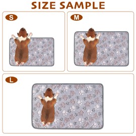 1 Pack 3 Blankets Fluffy Premium Fleece Soft Pet Blanket Flannel Throw for Cat Dog Puppy (Medium 30x20'', Paw-Grey)