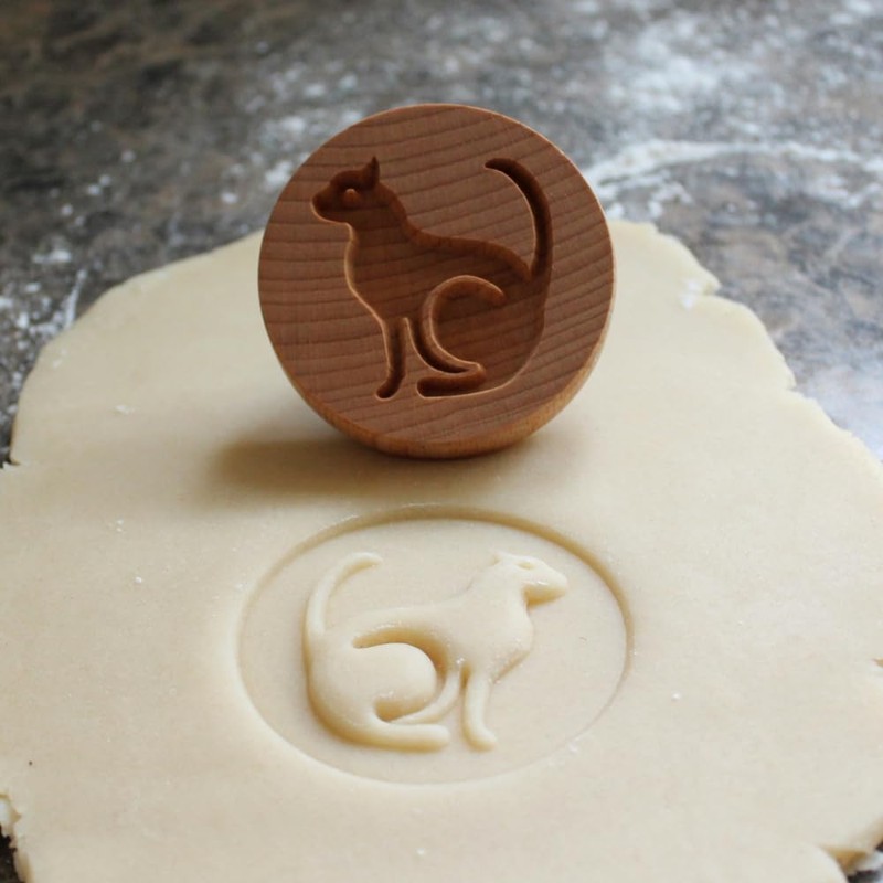 Fun Food Tools, Wood Cookie Stamp, 2.5 Inch (Cat CS-069)