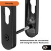 JCP UPVC Door Handle Pair, 122mm Screw Centres, 92 PZ