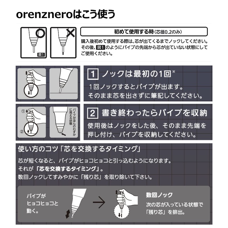 Pentel Mechanical Pencil Orenz Nero 0.2mm PP3002-A