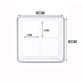 VASANA 2PCS Empty Eyeshadow Palette 4 Grids Plastic Eye Make Up Container Palette Refillable Small Makeup Palette Lipstick Compact Containers Cosmetic Sample Storage Cases