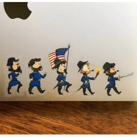 Civil war generals Indoor/outdoor Sticker