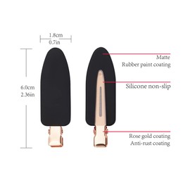 minihope 12 clips de pelo sin doblar, clips de rizo, clips de pelo sin arrugas para aplicación de maquillaje, estilo 2022, antideslizante. El cabello no se quedará atrapado entre el plástico unido al metal. (Morandi)..