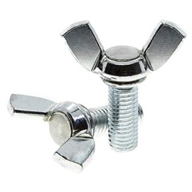 M10 (10mm x 40mm) Butterfly Wing Screws Thumb Screws Wing Bolts Steel (Pack of 4)