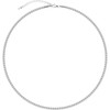 AMITER Silver Painted Bead Necklace, 3mm - 8mm Ball Beaded