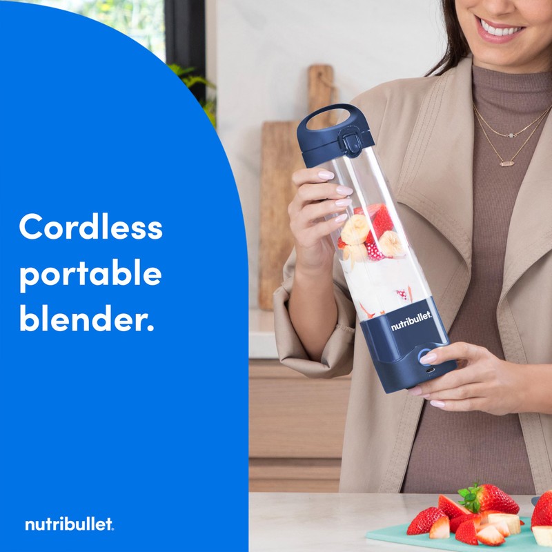 nutribullet Portable Blender, Cordless, 20oz Vessel, Personal Blender, USB-C Rechargeable,