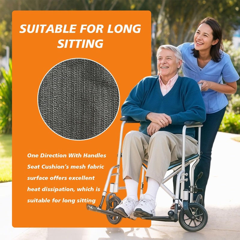 WASHINBED One Direction Wheelchair Seat Cushion 17”x17” – Non Slip