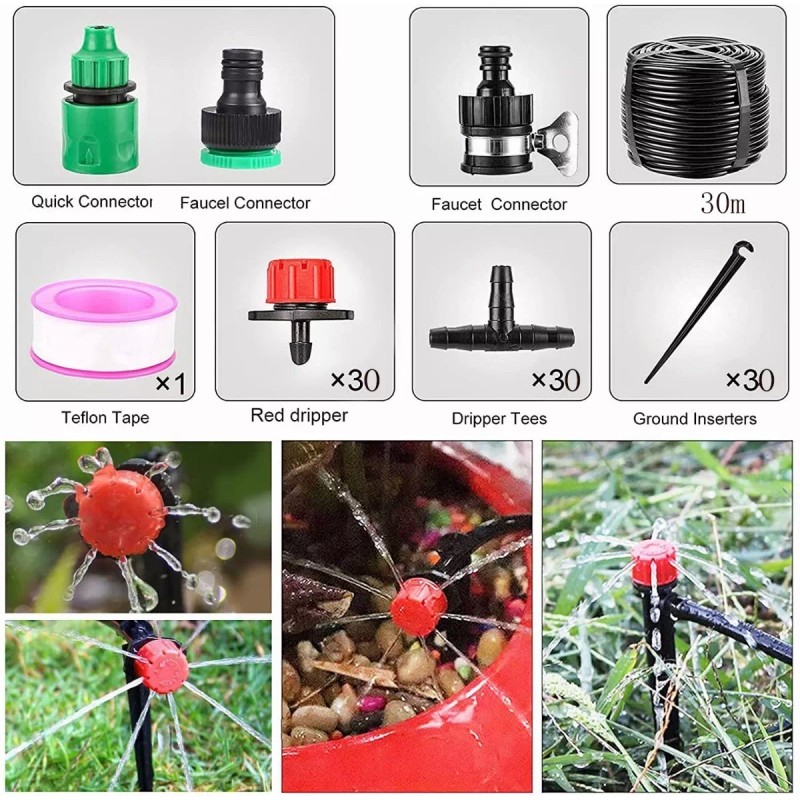 WP Sistema De Riego Por Goteo Con Temporizador Automático 30m