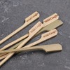 BambooMN Wild Caught Food Marking Bamboo Paddle Skewer Picks -