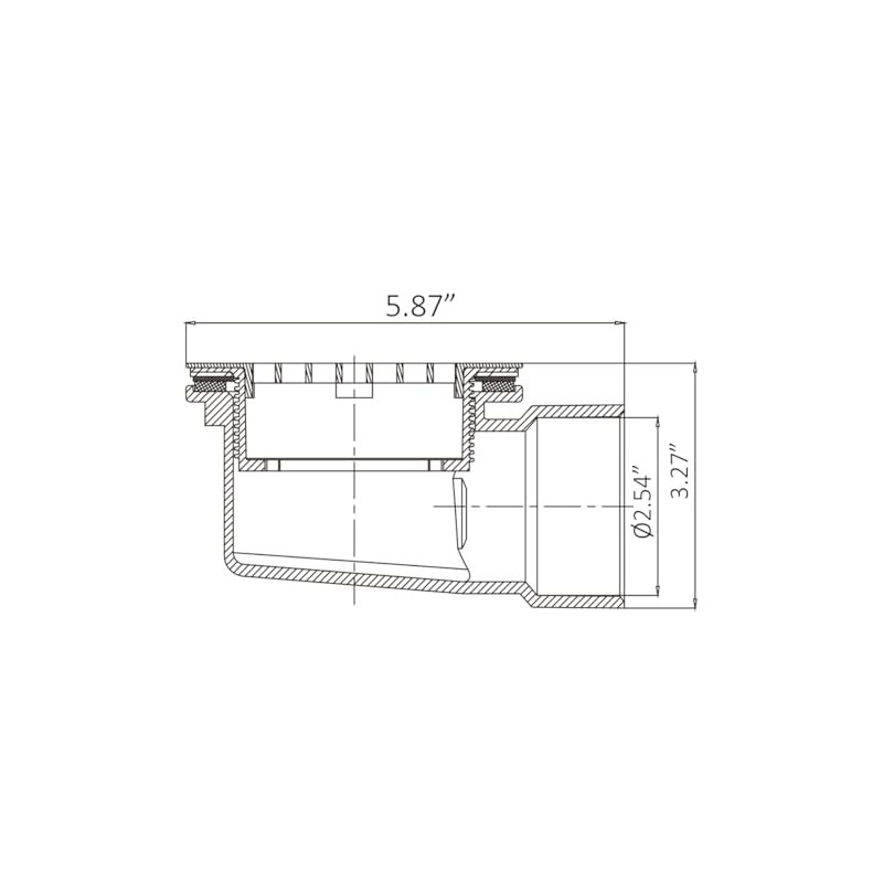 Low Profile Shower Drain Kit for 2” Side Outlet Shower