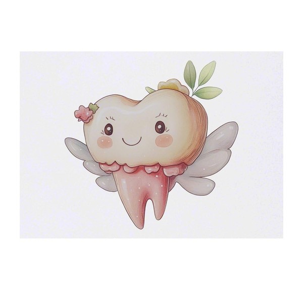 'Cute Tooth Fairy' Temporary Tattoo - Water Resistant, Skin-Safe, Non-Toxic