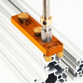 Aluminium Profile Drill Guide Kit, Handheld Drill Manual Drill Jig with M6 Counterunk Drill, Single Access Hole Drill Jig Hole Punch Locator for 20 30 40 Series