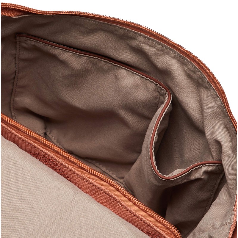 Tora Mini Shoulder Canvas Embroidery/Cow Leather, pale orange