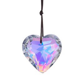 H&D HYALINE & DORA Crystal Heart Prism Sun Catcher,Glass Rainbow Suncatcher for Windows,Hanging Ornament Pendant 50mm