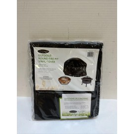 Fire Sense 02126 Outdoor Round Fire Pit Cover For Patio Heaters Heavy Duty 10 Gauge Felt...