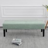 SPRINGRICO Stretch Dining Bench Cover, Removable Bench Slipcover Washable Bench
