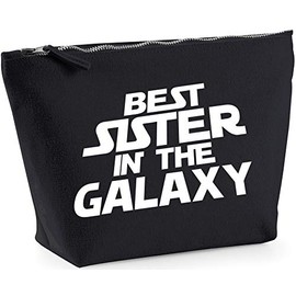 Hippowarehouse Best Sister in the Galaxy printed make up cosmetic wash bag 18x19x9cm