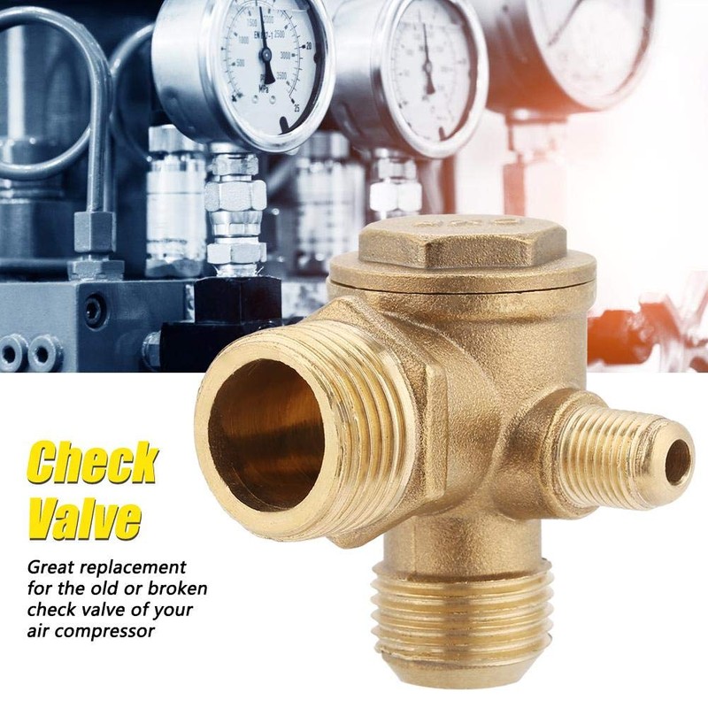Brass Air Compressor Check Valve Male Thread 90 Degree Normal