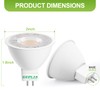 GEPLAD 12 Pack MR16 LED Bulb,GU5.3 Bi-Pin Base LED Bulbs,