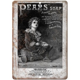 Pears Soap Bubbles John Millais Bart Ad 12" x 9" Reproduction Metal Sign ZF03