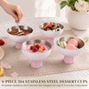 Pink Gradient 304 Stainless Steel Dessert Cup Set 4 Pack