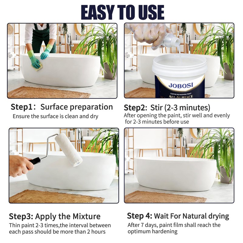 White Tile Paint and Tile Refinishing Kit 32.0 Fl Oz/50-55sq.ft
