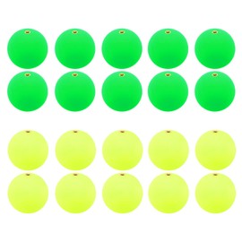 PATIKIL Fishing Bobber 24mm/0.9 Inch Dia, 20 Pack Slip Foam Floats Buoy Rig Stoppers for Crappie Trout Bass Fishing, Green,Yellow