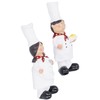 Resin Couple Chef Figurine Sculptures Statues Decor Kitchen Bar Cabinet