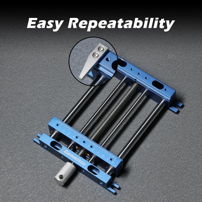 Genmitsu Upgrade Aluminum Bench Vise Clamp, High-Precision CNC Router Clamp