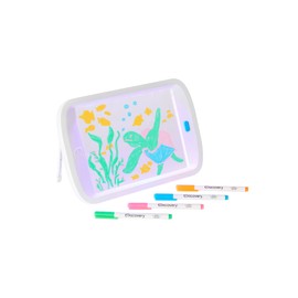 Discovery 1303002031 Drawing Board Neon LED Glow Tablet for Drawing with Luminous Colours for Children from 6 Years