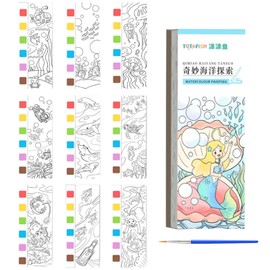 Kids Paint Paper | Portable Paint Pad for Painting | Kids Coloring Books, Travel Activity, Arts and Crafts, Water Color Paint Kit for Adults