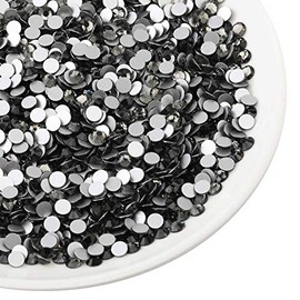 Beadsland 1440 piezas de diamantes de imitación de cristal con parte trasera plana, gemas redondas para arte de uñas y manualidades con fijación de pe