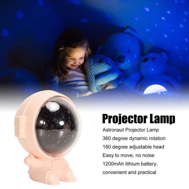 4.1W Rotatable Night Lamp with Lithium Battery Astronaut Projector Light