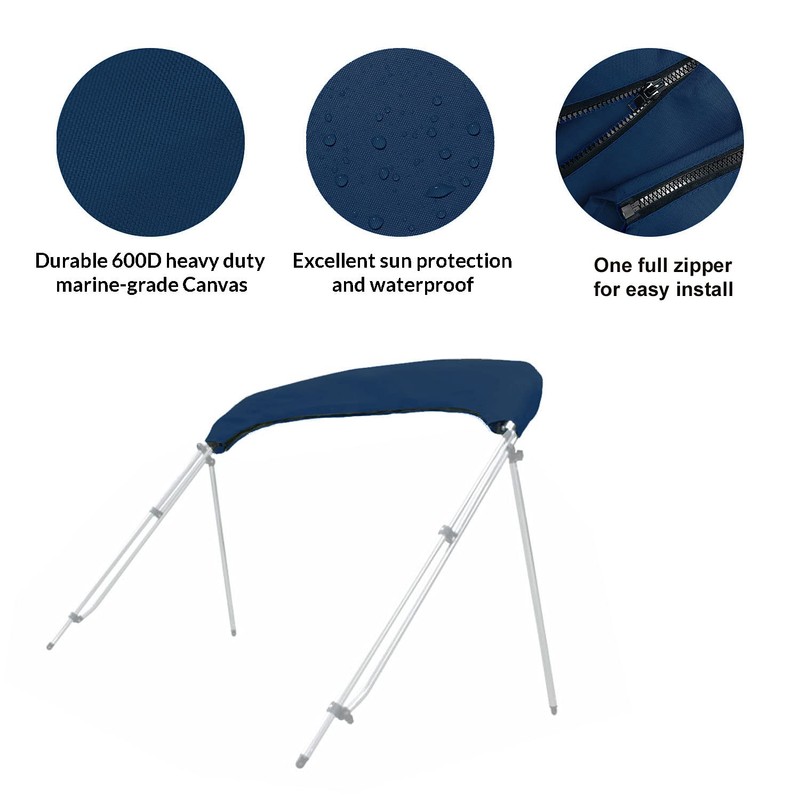 Savvycraft Bimini Top Storage Boot 91"-96" Width Navy Color, Waterproof