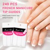 240Pcs French Manicure Nail Art Tip Guide Stickers