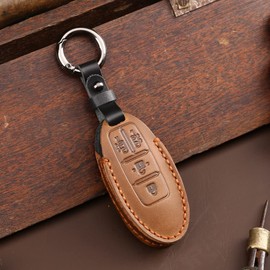 smasol Delica Mini Aura Key Cover, Serena, Key Case, Notebook, Key Cover, Lukes, KICKS, Nissan, Mitsubishi, Smart Key Case, Genuine Leather Key Case, Serena, Late C27, Smart Key Cover, Brown 1