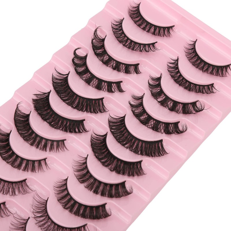 10 Pares de Pestañas Postizas, DD Curl Look Wispy Cat