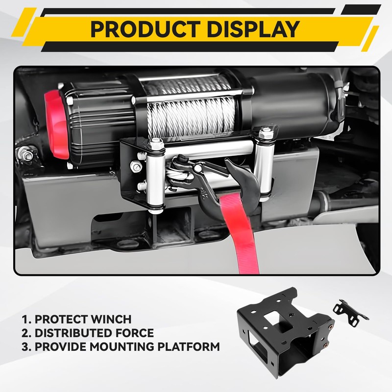 KUAFU ATV Winch Mount Compatible with 2009-2024 Sportsman ETX 400