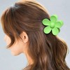Yellow Hair Claw Clips Flower Shaped Plastic Jaw Clips Anti-scratch