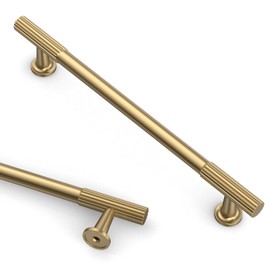 Asidrama 10 Pack 6.3 Inch(160mm) Champagne Bronze Cabinet pulls Kitchen Cabinet Handles, Cabinet Pulls Kitchen Cabinet Hardware for Cupboard Drawer Pulls