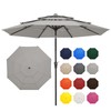 JEAREY 9FT 3 Tier Patio Umbrella Outdoor Market Umbrella Table