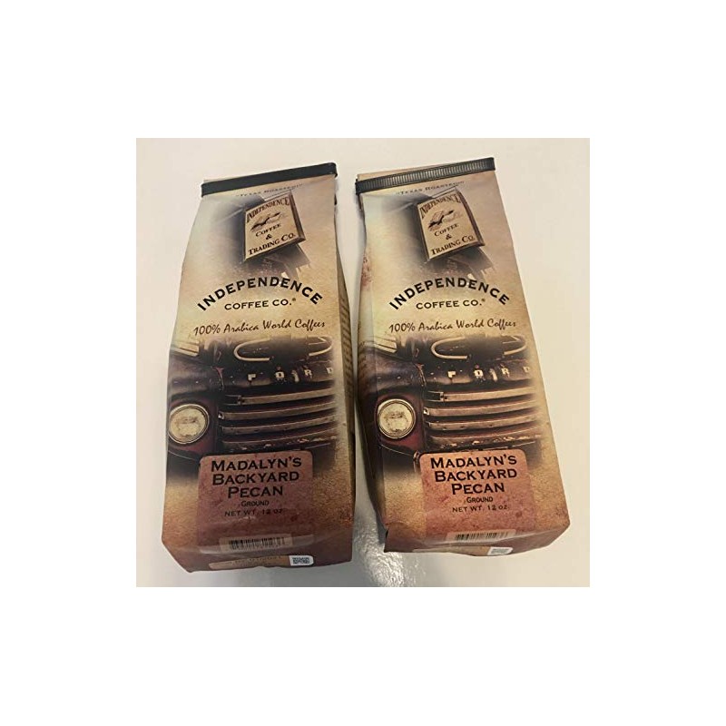 INDEPENDENCE COFFEE CO. Madalyn's Backyard Pecan Ground Coffee, Medium Roast,