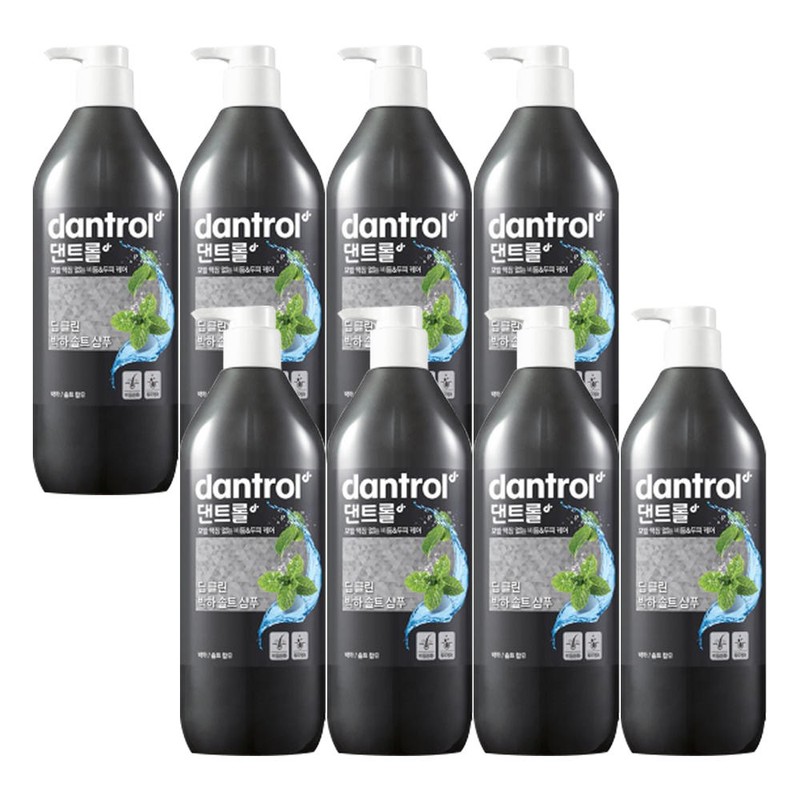 Denorex 댄트롤 딥 클린 박하 솔트 샴푸 820ml 8개/비듬샴푸 Dentrol