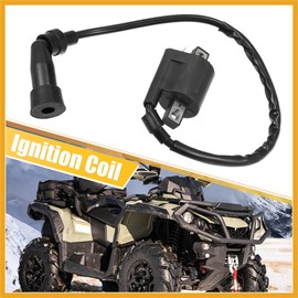 Partuto Ignition Coil for Yamaha Big Bear 400 YFM400A YFM400 YFM400F 4x4 2000-2012 ATV Ignition Coil Replacement with Spark Plug Cap Black Replacement