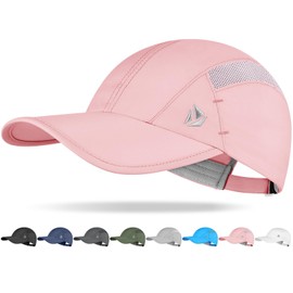 YANIKY Quick-Dry Running Hat for Men & Women Cooling Hat UPF 50+ Thin Baseball Cap Lightweight Breathable Mesh Sport Hats Pink