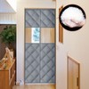 Padded Windproof Thermal Insulating Door/Window Curtain for Draft Blocking 100x220