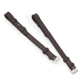 Shires Blenheim Bridle Cheek Pieces with Hook Studs-Havana Full 5/8" (16mm)