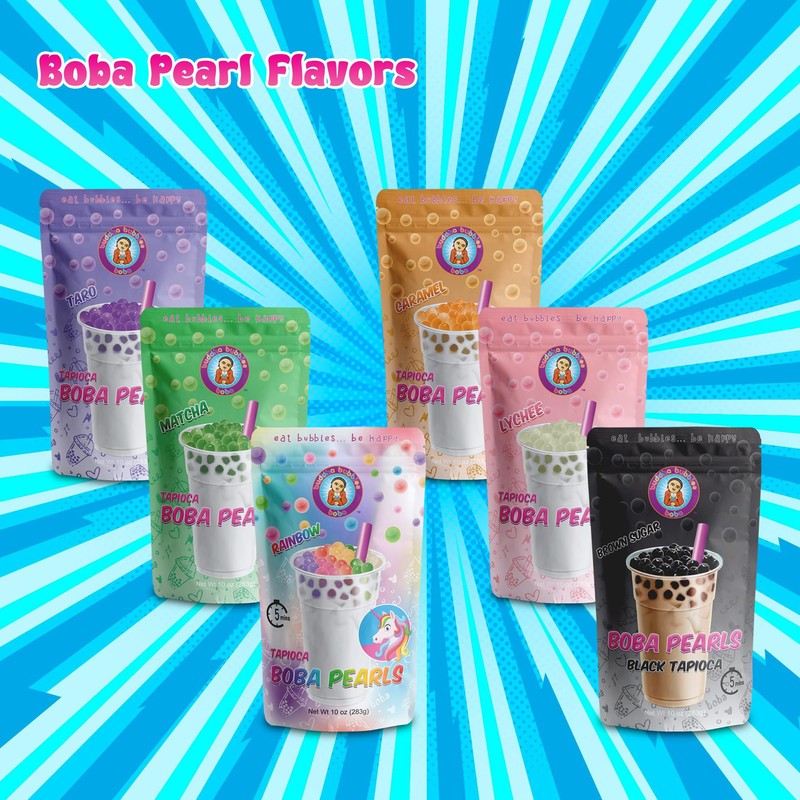 Premium TARO Boba Tea Real Tapioca Pearls Ready in 3