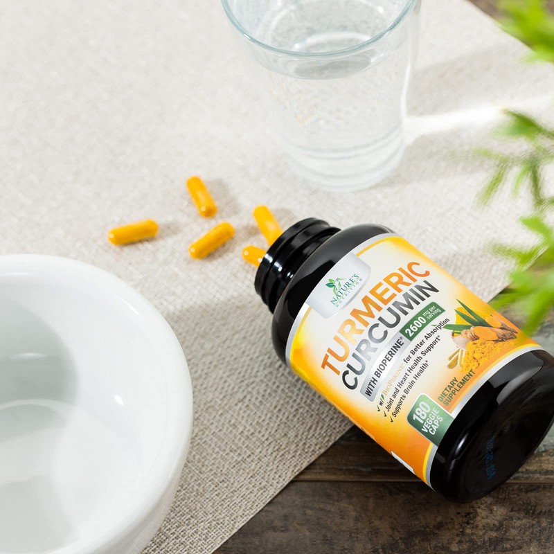 Turmeric Curcumin Supplement 2600mg - 95% Curcuminoids with Organic Turmeric